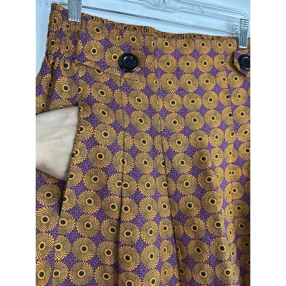 Corey Lynn Calter Women's XS Purple & Orange Floral Elastic/Button Maxi Skirt - Picture 12 of 15